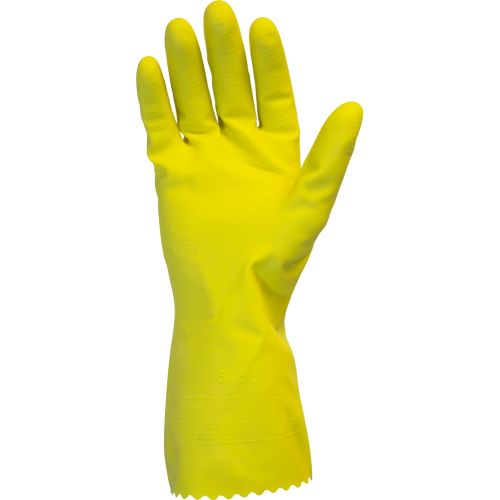 Guantes de látex Hospeco con forro de flocado, pequeños